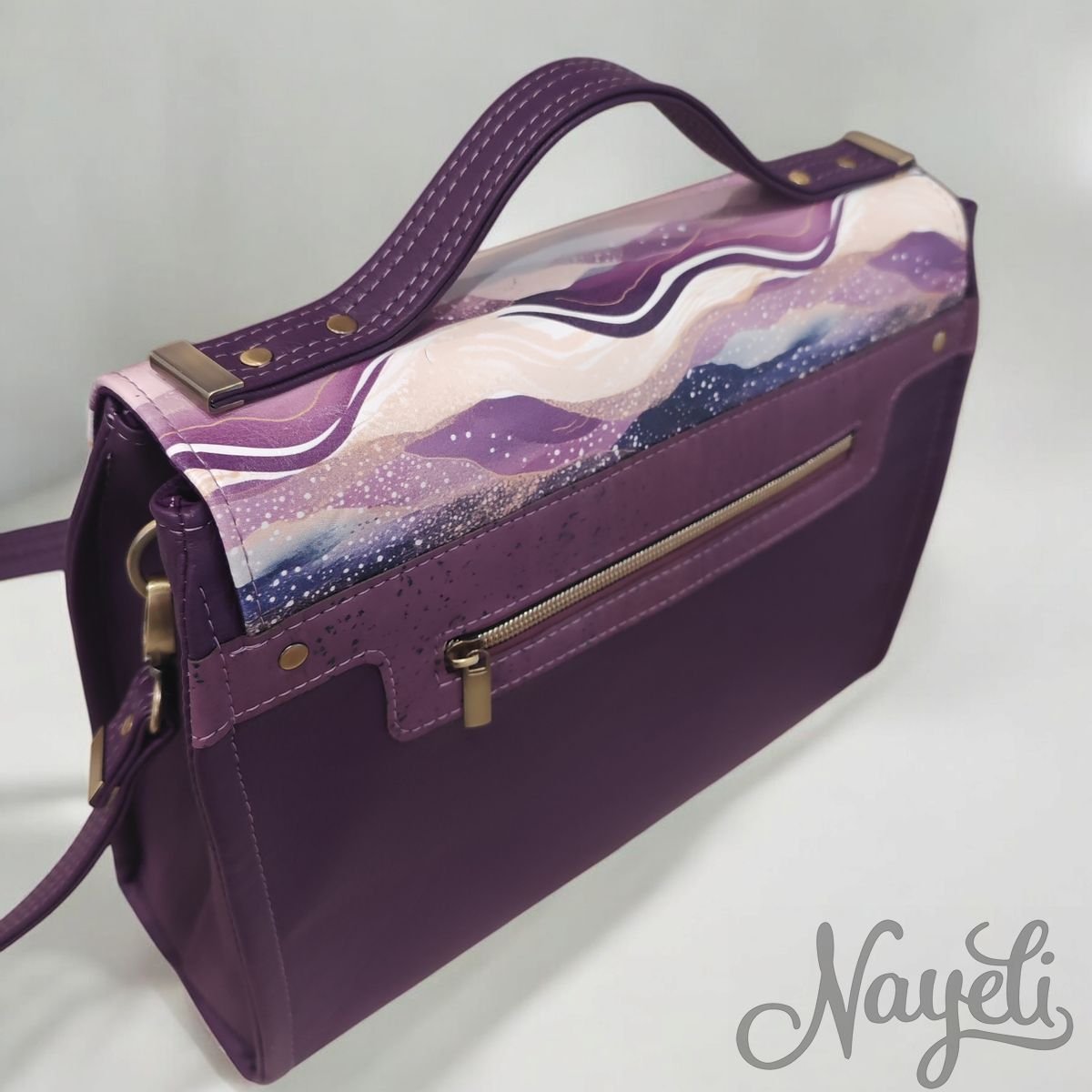 Purple Waves Byro Bag