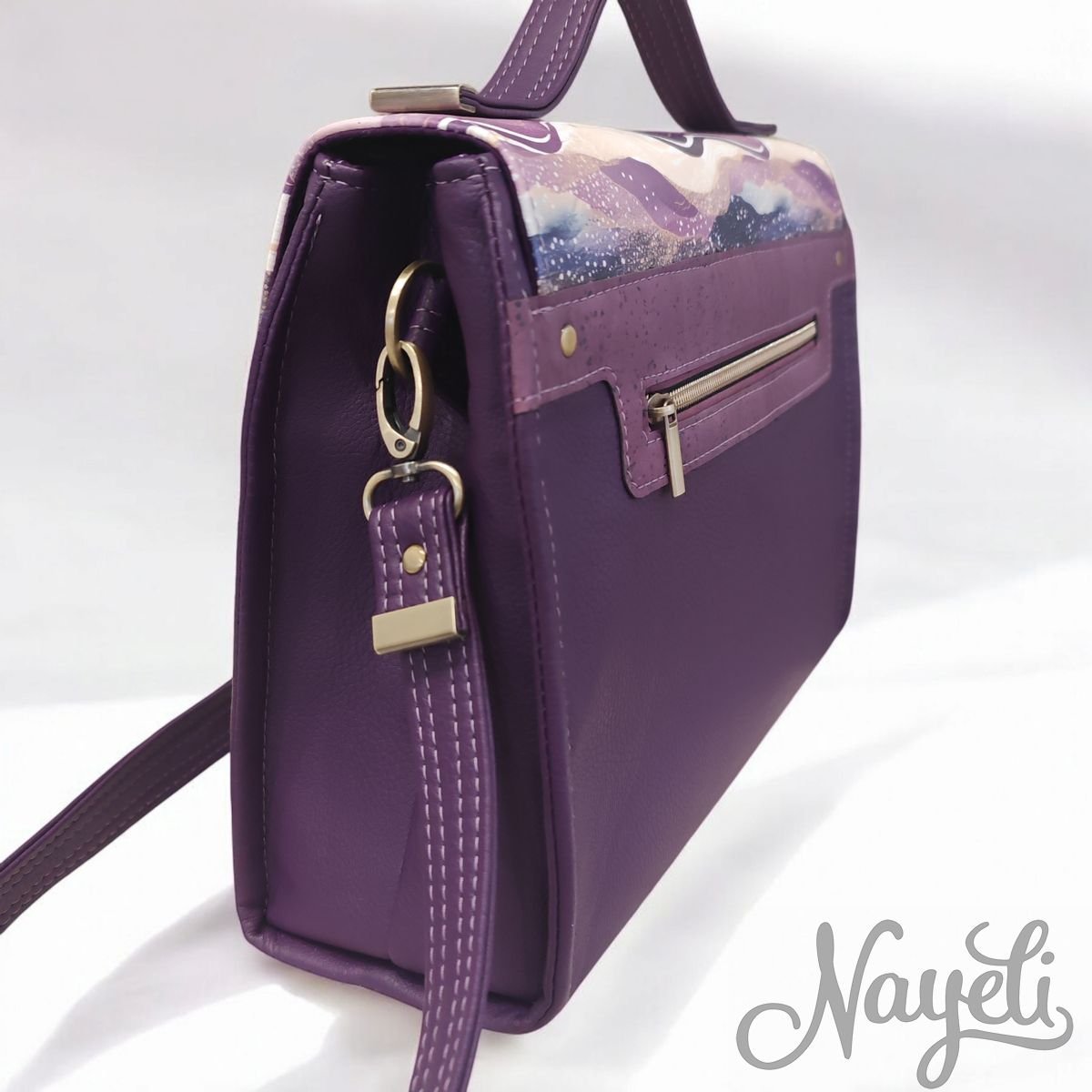 Purple Waves Byro Bag